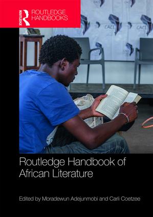 Cover of Handbook of African Literature by UC Davis professor of African American and African studies